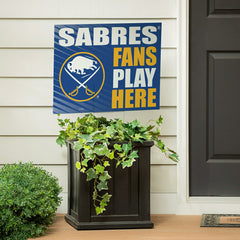 Buffalo Sabres Coroplast Yard Sign "Fans Play Here"