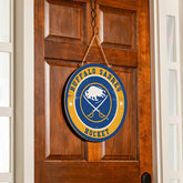Buffalo Sabres Round Door Décor with Hanging Rope, 18x18