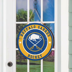 Buffalo Sabres Round Door Décor with Hanging Rope, 18x18