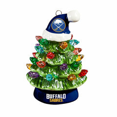 4" Mini LED Tabletop Christmas Tree, Set of 2, Buffalo Sabres