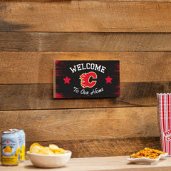 Calgary Flames Wood Wall Sign, 6x11