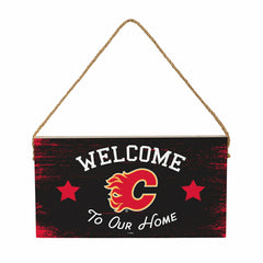 Calgary Flames Wood Wall Sign, 6x11