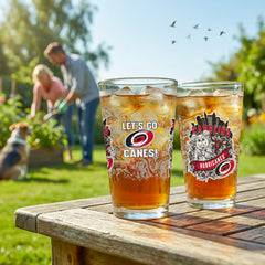 Carolina Hurricanes 16oz Glass pint, Set of 2