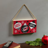Carolina Hurricanes Holiday Wood Wall Sign, 6x11