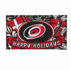 Carolina Hurricanes Holiday PVC Mat, 28"x16"