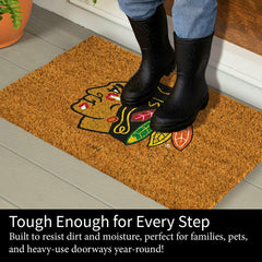 Coir Mat, 16"x28", Chicago Blackhawks