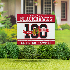Chicago Blackhawks, 100 Anniversary Cororplast Yard Sign