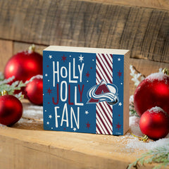 Colorado Avalanche Block, Holiday, 6x6