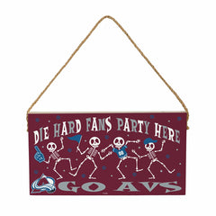 Colorado Avalanche Halloween Wood Wall Sign, 6x11