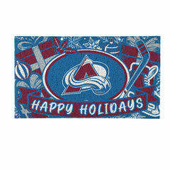 Colorado Avalanche Holiday PVC Mat, 28"x16"