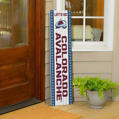 Colorado Avalanche 47" Double Sided Leaner, Christmas