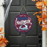 Colorado Avalanche Halloween Round Door Décor with Hanging Rope, 18x18