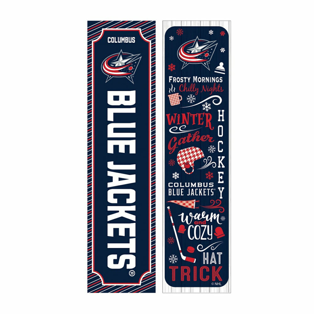 Columbus Blue Jackets 46" Double Sided Leaner, Winter Seasonal