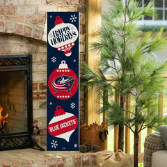 Columbus Blue Jackets 47" Double Sided Leaner, Christmas