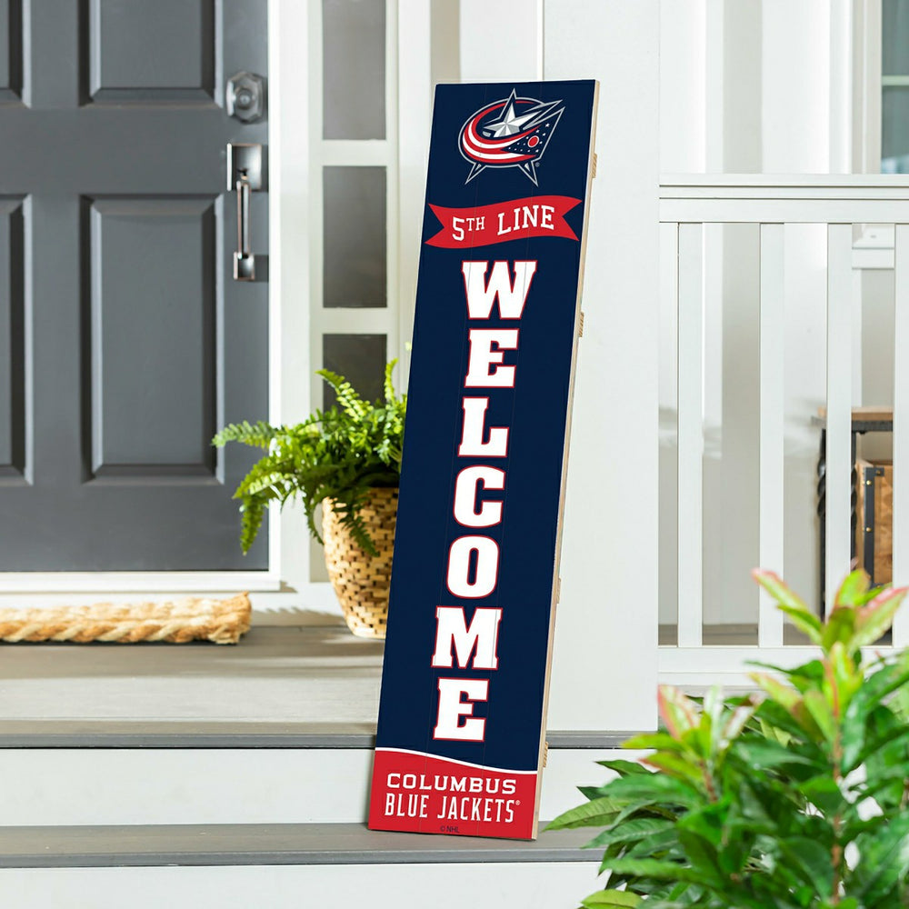 Columbus Blue Jackets Large Single Sided Leaner, 46"