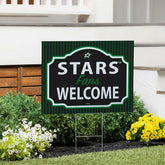 Dallas Stars Coroplast Yard Sign, "Fans Welcome"