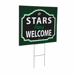 Dallas Stars Coroplast Yard Sign, "Fans Welcome"