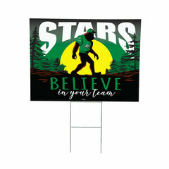 Dallas Stars Yard Sign, Bigfoot