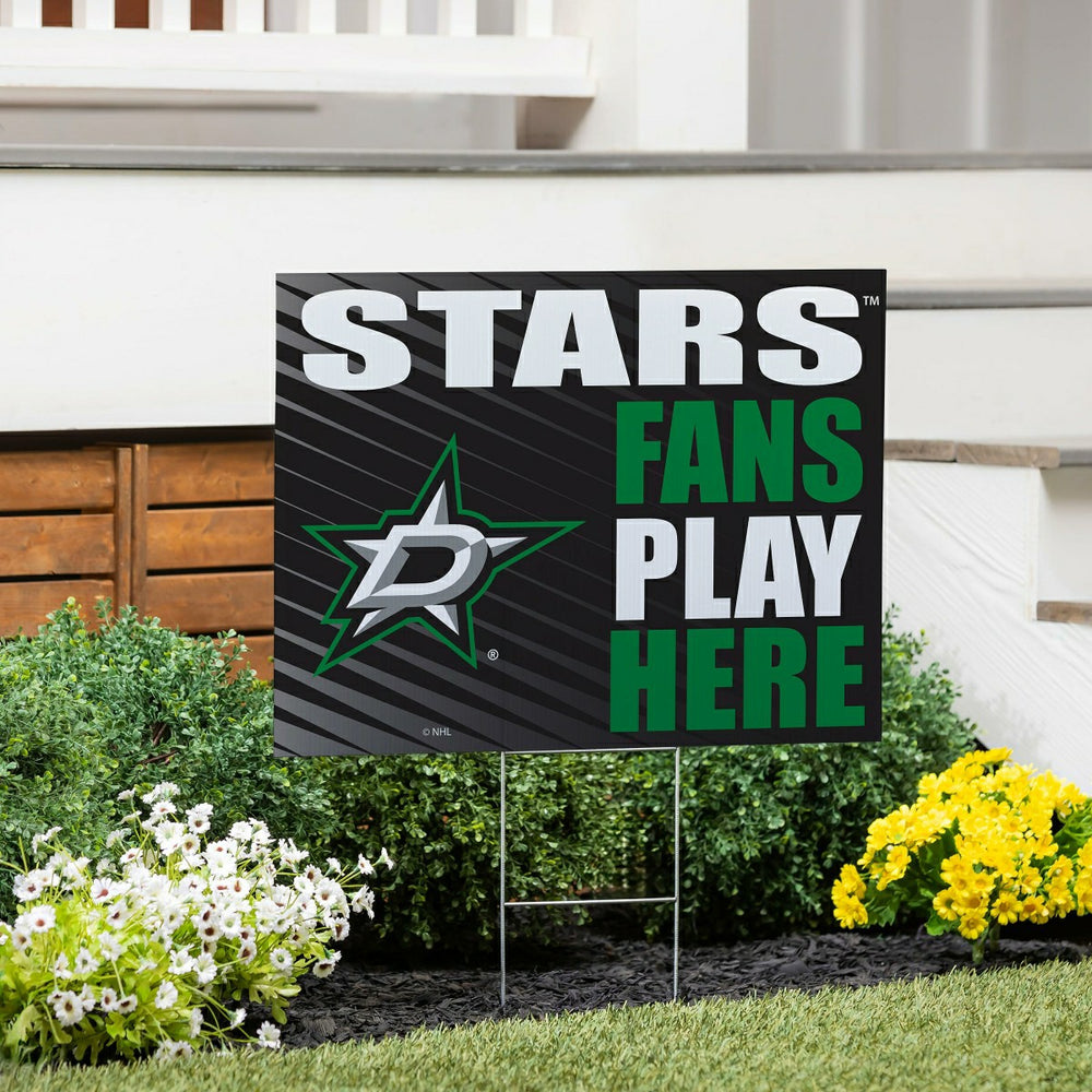 Dallas Stars Coroplast Yard Sign "Fans Play Here"