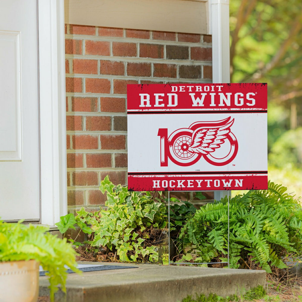 Detroit Red Wings, 100 Anniversary Cororplast Yard Sign
