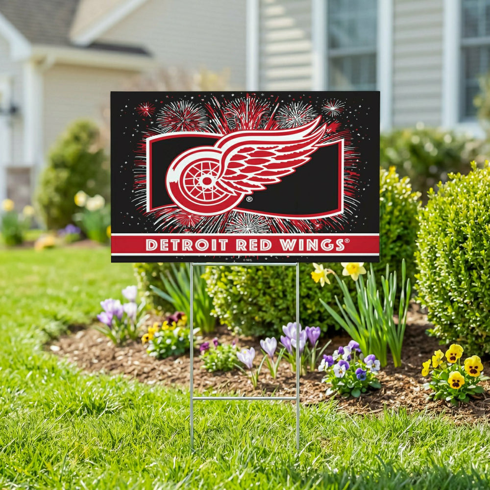 Detroit Red Wings Yard Sign, Patriotic