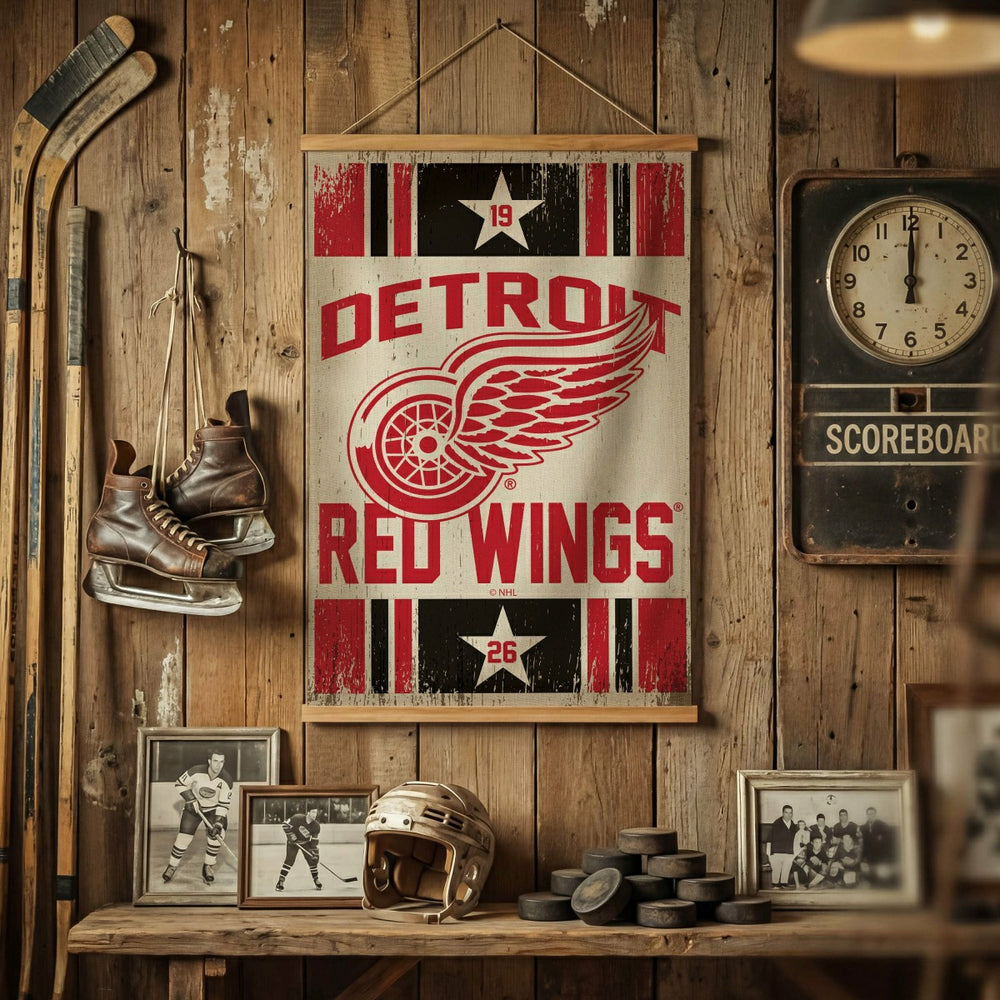 Detroit Red Wings, Canvas Wall Tapestry, Medium, 36x24