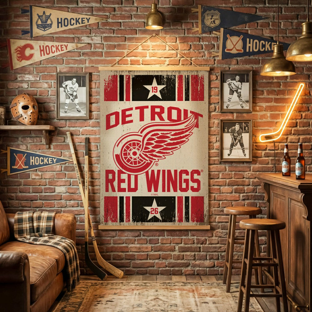 Detroit Red Wings, Canvas Wall Tapestry, Large, 54x36