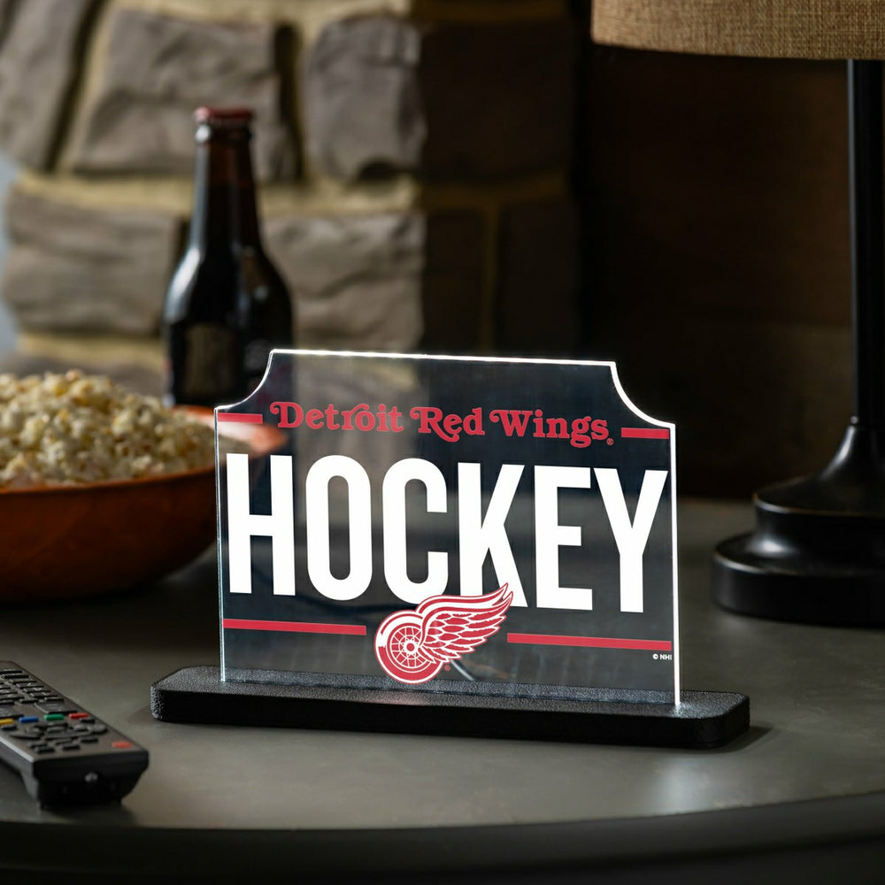 Detroit Red Wings Hockey Rectangle Desklite LED Decor