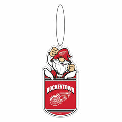 Detroit Red Wings Gift Tag Ornament, Gnome Fan