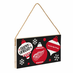 Detroit Red Wings Holiday Wood Wall Sign, 6x11