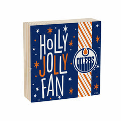 Edmonton Oilers Block, Holiday, 6x6