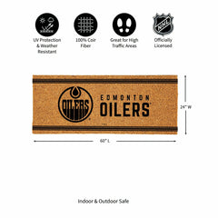 Edmonton Oilers Extra Large One Color Coir Mat, 60"x24"