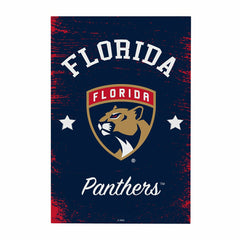 Florida Panthers Wood Wall Sign, 16x24