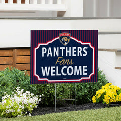 Florida Panthers Coroplast Yard Sign, "Fans Welcome"