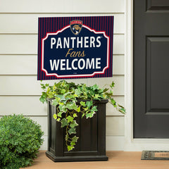 Florida Panthers Coroplast Yard Sign, "Fans Welcome"