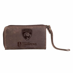 Florida Panthers Wristlet Wallet, Brown, SC24 Champions