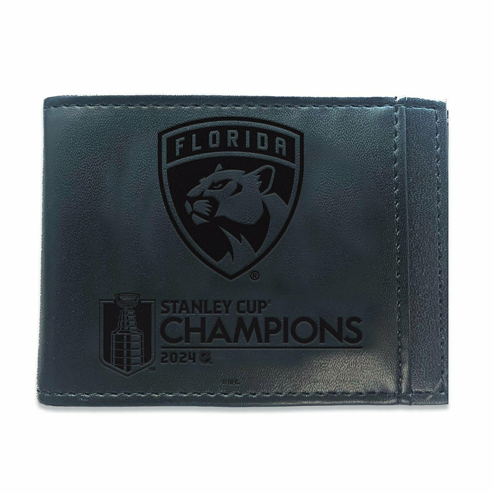Florida Panthers Front Pocket Wallet with RFID Blocking, Black, SC24 C