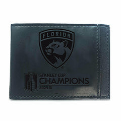 Florida Panthers Front Pocket Wallet with RFID Blocking, Black, SC24 C
