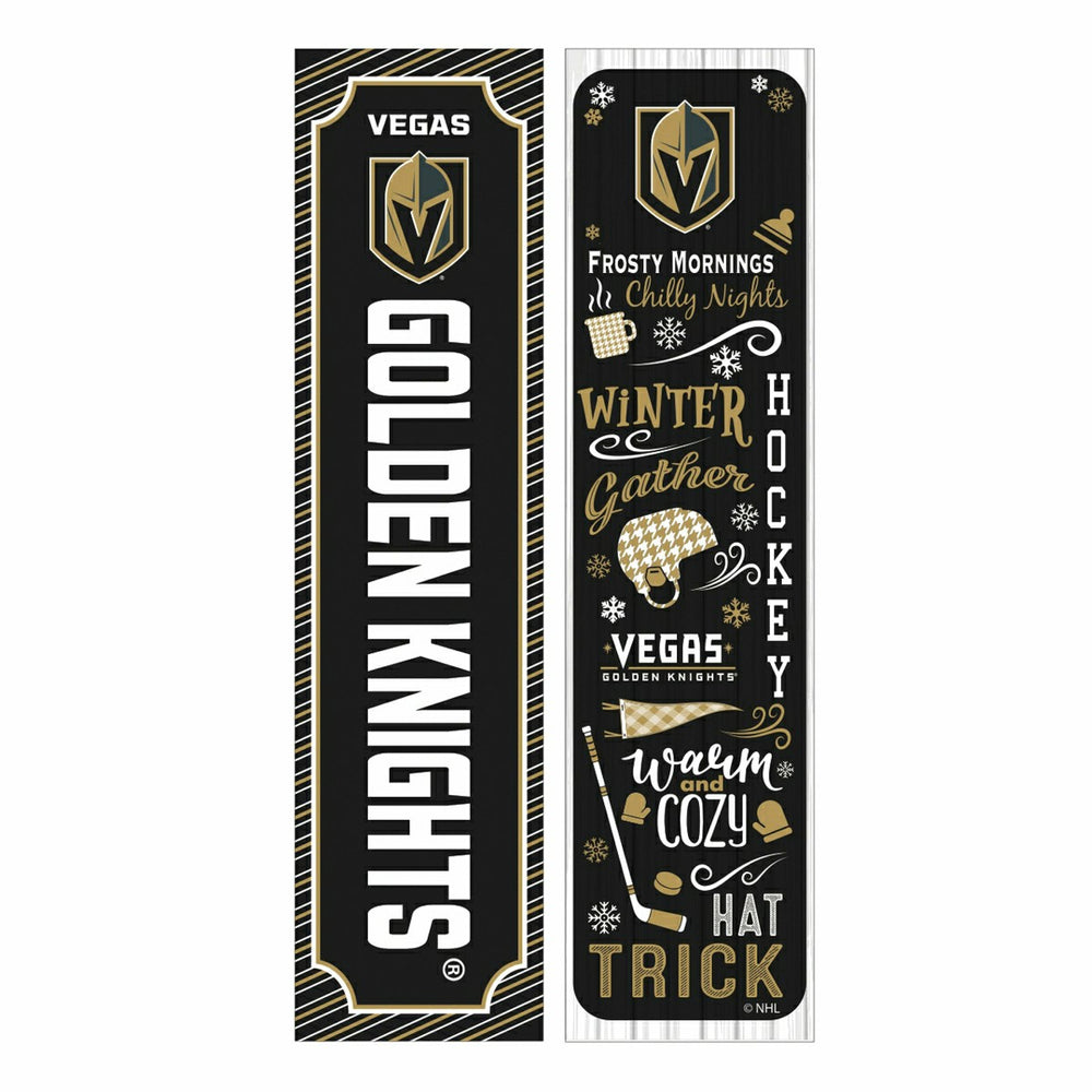 46" Double Sided Leaner, Vegas Golden Knights, Winter Seasonal