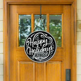 Los Angeles Kings Holiday Round Door Décor with Hanging Rope, 18x18