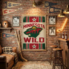 Minnesota Wild, Canvas Wall Tapestry, Large, 54x36