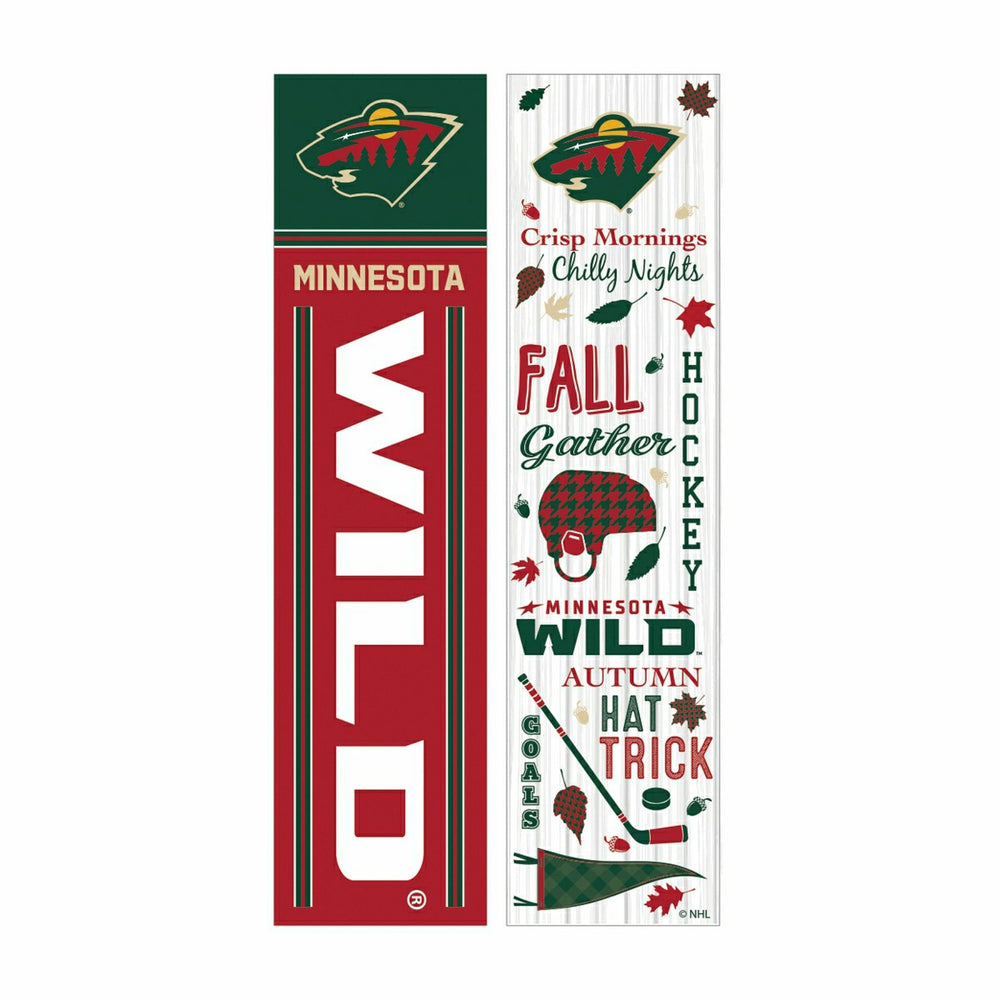 Minnesota Wild 46" Double Sided Leaner, Fall Seasonal