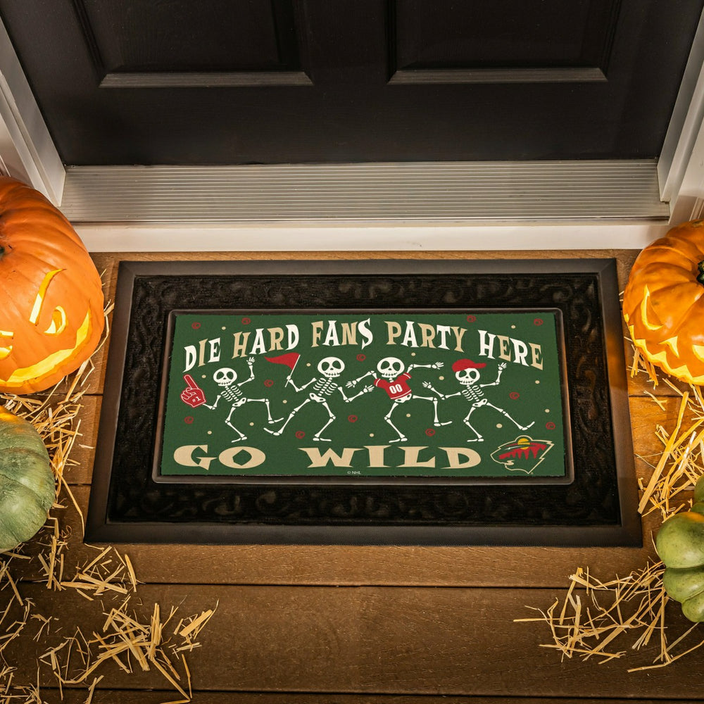 Minnesota Wild Flocked Coir Halloween Sassafras Switch Mat, 22"x10"