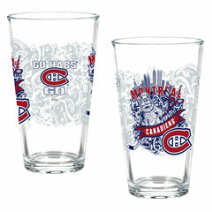 Montreal Canadiens 16oz Glass pint, Set of 2