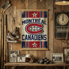 Montreal Canadiens, Canvas Wall Tapestry, Medium, 36x24