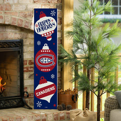 Montreal Canadiens 47" Double Sided Leaner, Christmas