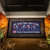 Montreal Canadiens Flocked Coir Halloween Sassafras Switch Mat, 22"x10