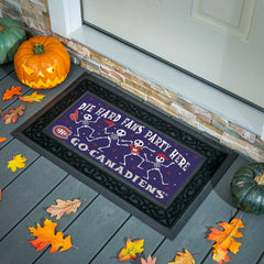 Montreal Canadiens Flocked Coir Halloween Sassafras Switch Mat, 22"x10