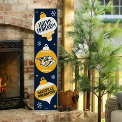 Nashville Predators 47" Double Sided Leaner, Christmas