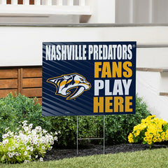 Nashville Predators Coroplast Yard Sign "Fans Play Here"